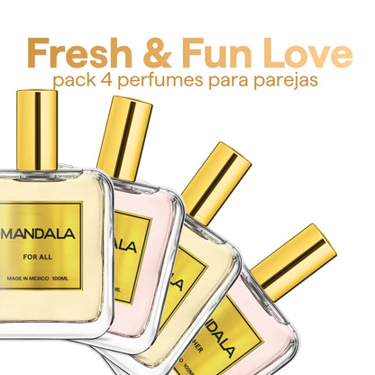 Fresh & Fun Love - pack 4 perfumes para parejas