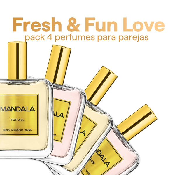Fresh & Fun Love - pack 4 perfumes para parejas